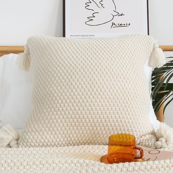 SOGA 2X 50cm Textured Pillowcase (Cream White) - Picture 1 of 7